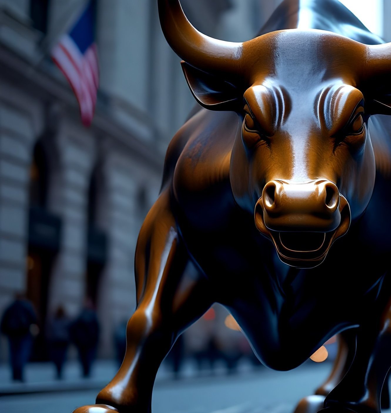 Bronze bull on Wall Street